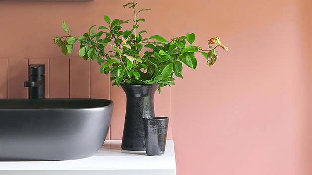 Beispiel von Double Drenching in rosa von Little Greene.